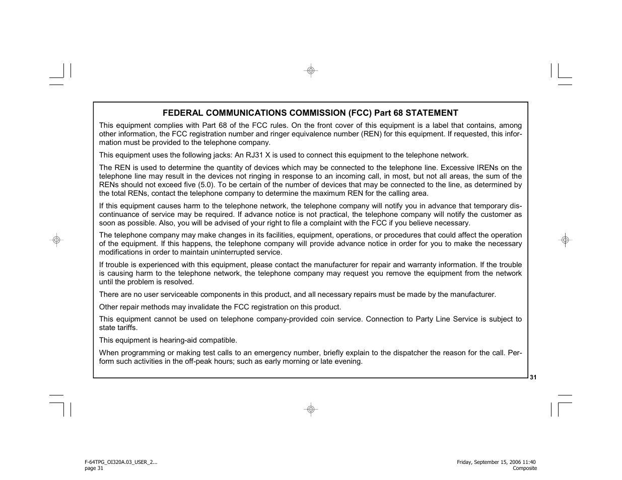 Master Lock F-64TPG User Manual | Page 31 / 40
