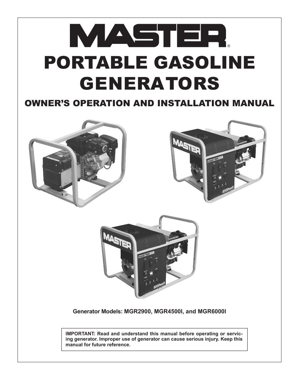 Master Lock MGR2900 User Manual | 24 pages