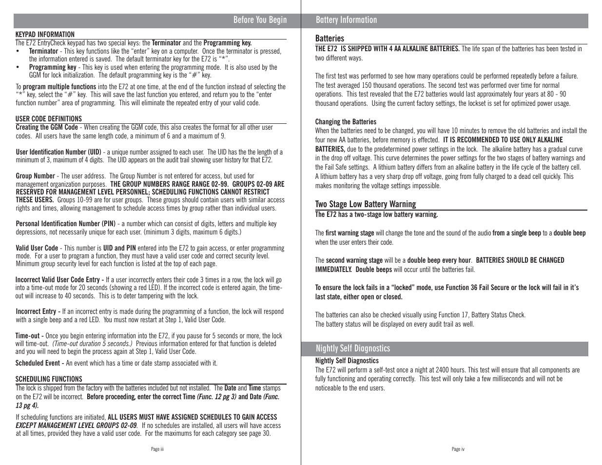 Master Lock E72 User Manual | Page 3 / 21
