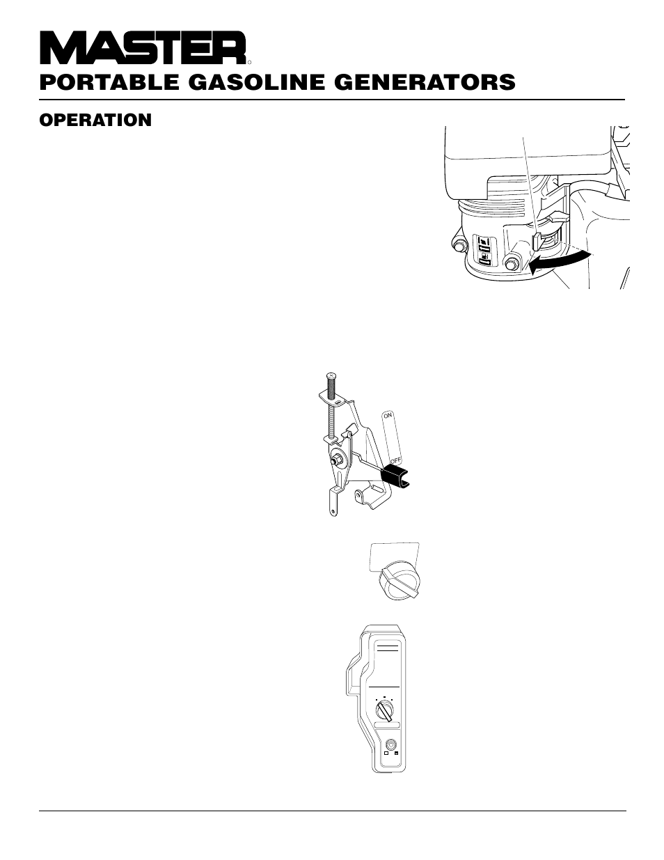 Portable gasoline generators, Operation, Continued | High altitude operation, Adding electrical loads, Disconnecting electric loads, Stopping engine | Master Lock HWI3000  EN User Manual | Page 14 / 32