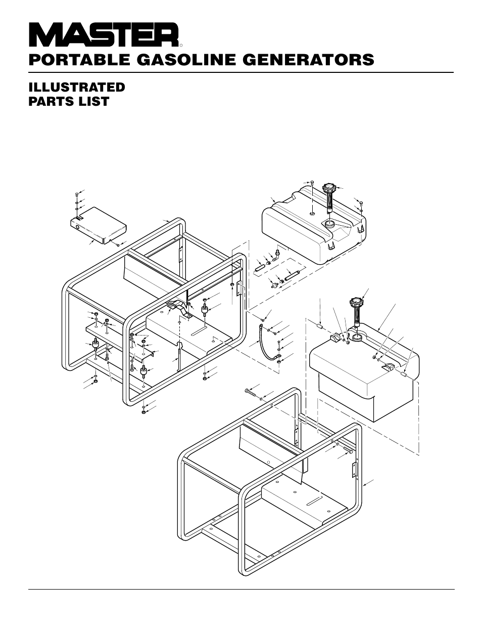 Portable gasoline generators, Illustrated parts list | Master Lock HWI3000  EN User Manual | Page 24 / 32