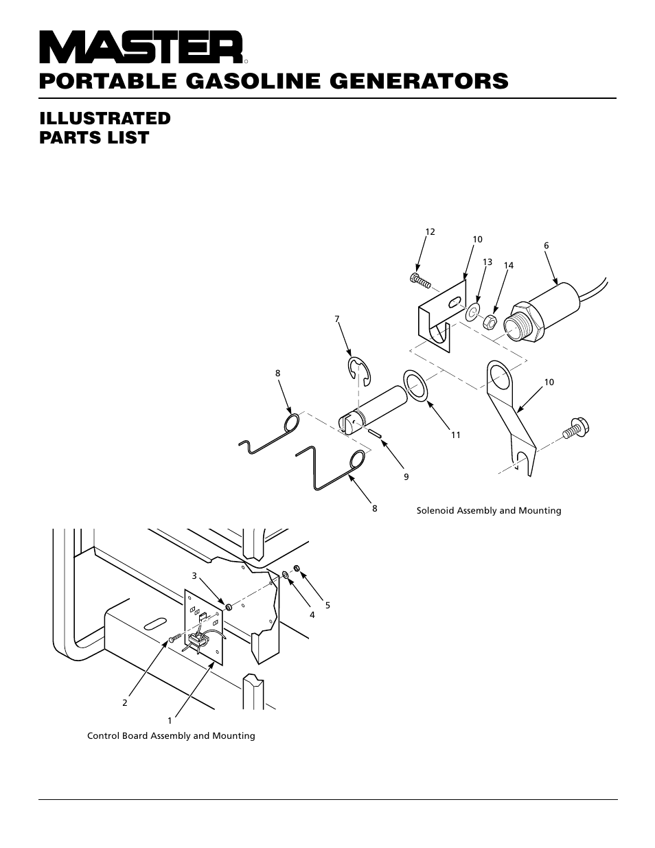 Portable gasoline generators, Illustrated parts list | Master Lock HWI3000  EN User Manual | Page 30 / 32