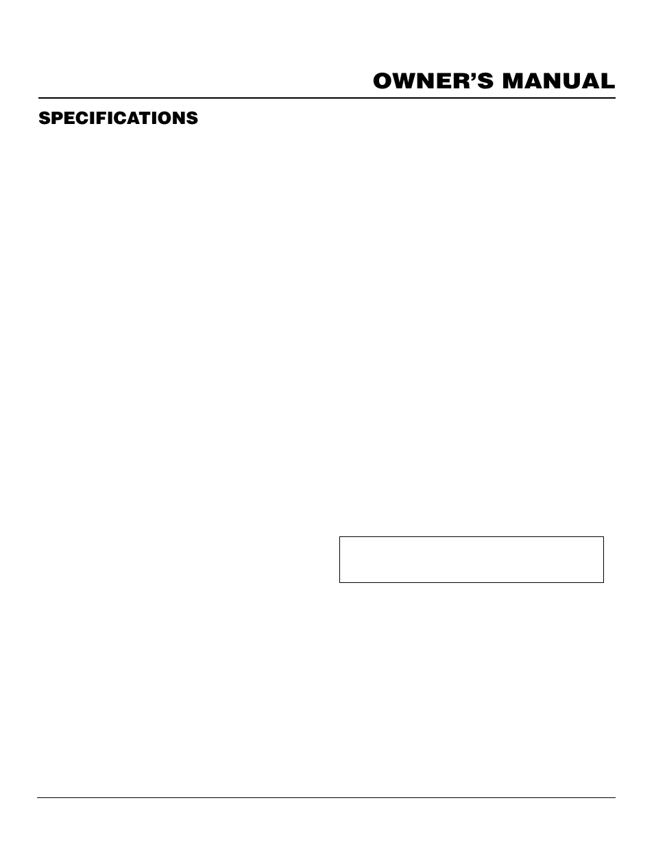Owner’s manual, Specifications | Master Lock HWI3000  EN User Manual | Page 5 / 32