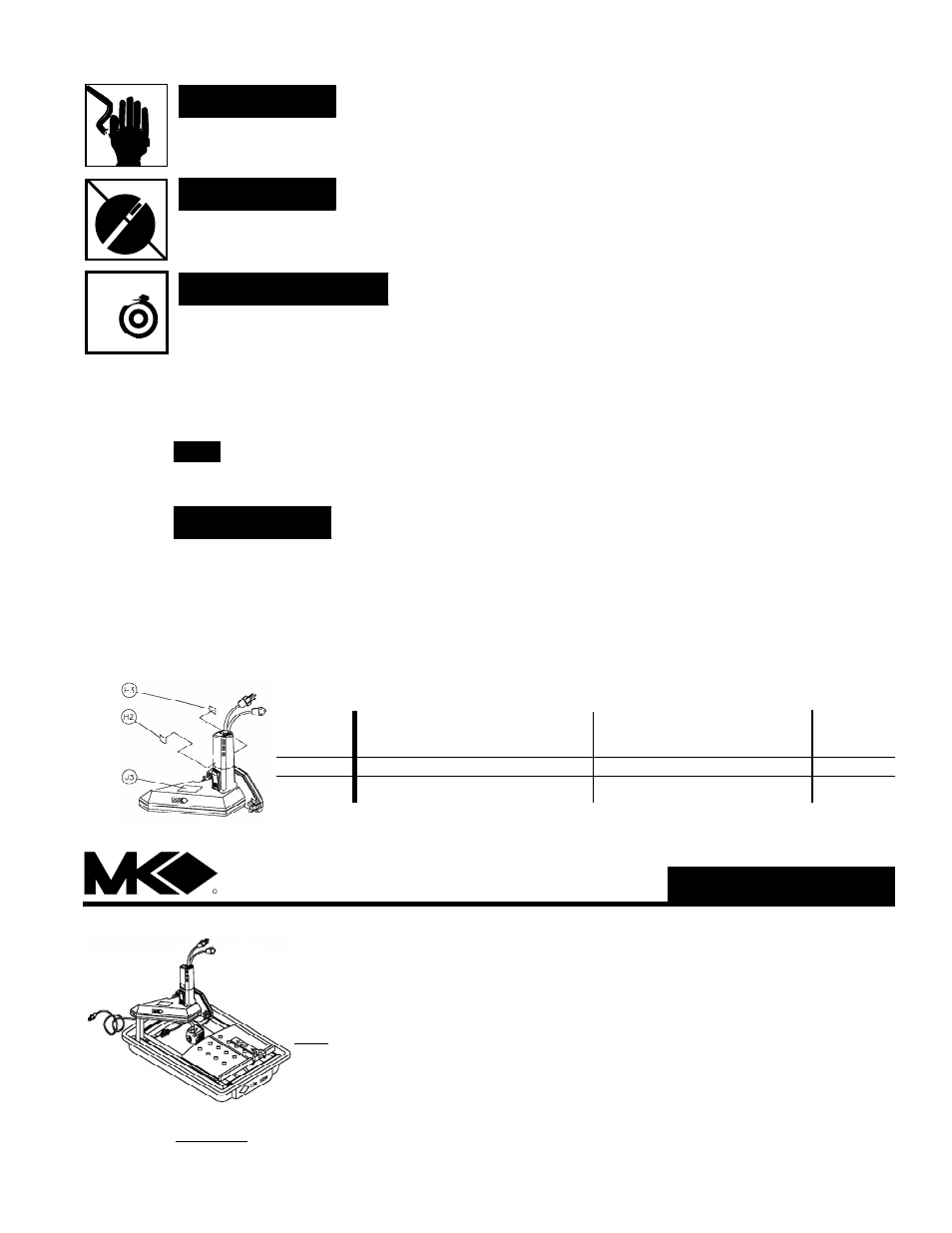 Hazard symbol s, Cali fornia propositi on 65 message, Safety label locations | Introduction, 470 tile saw | Master Lock MK-470 User Manual | Page 3 / 12