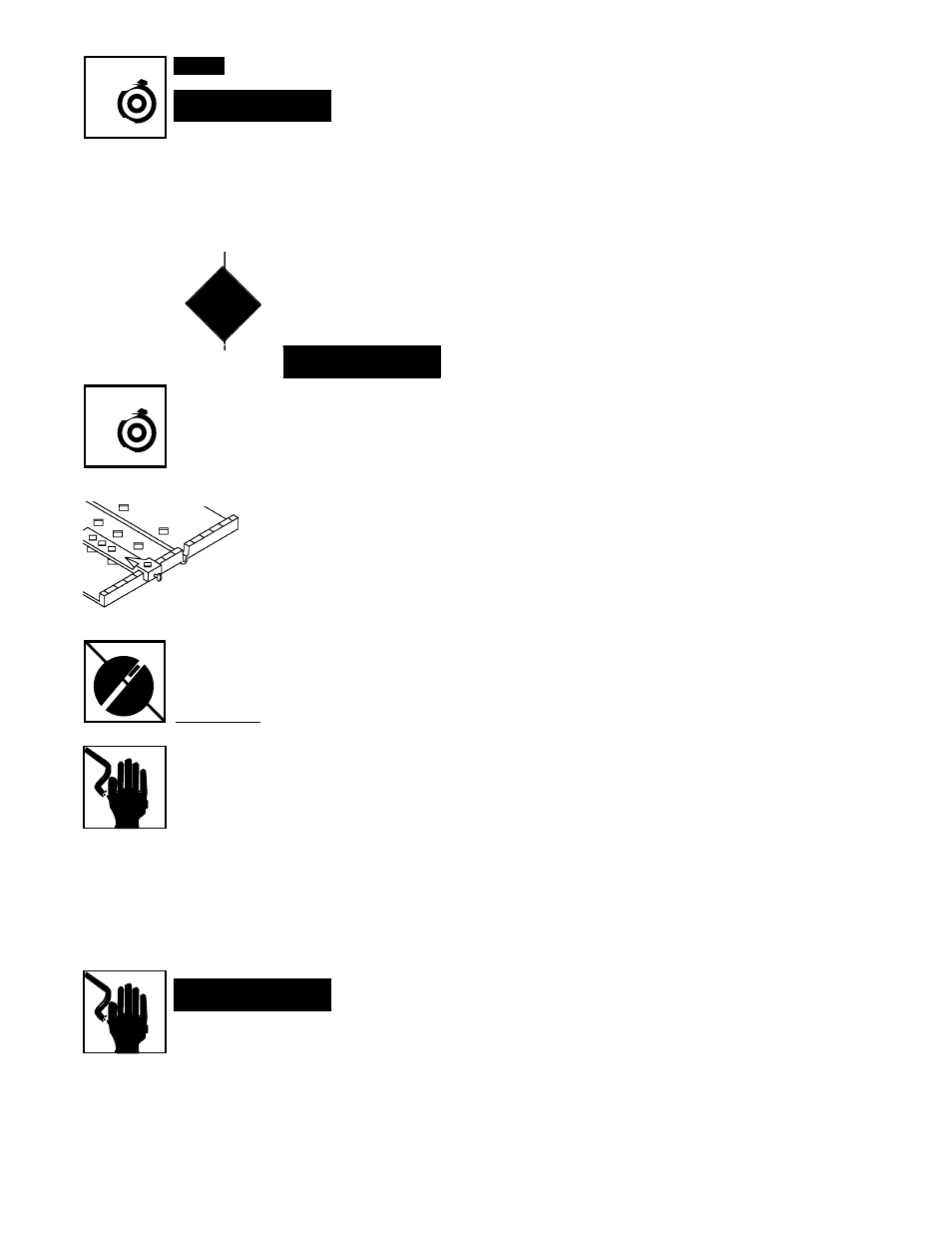 Ri p cutting, Conveyor table markings, Maintenance | Trouble shooting | Master Lock MK-470 User Manual | Page 7 / 12