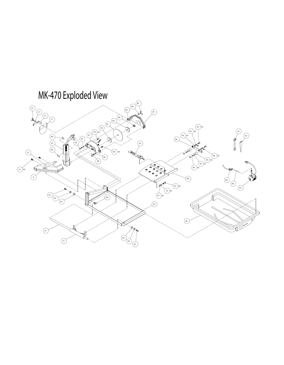 Exploded view, Mk-470 exploded view | Master Lock MK-470 User Manual | Page 9 / 12