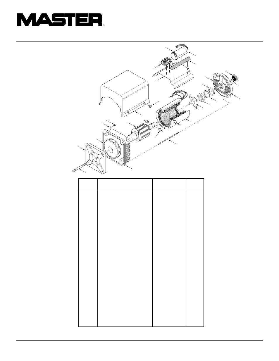 Portable gasoline generators, Illustrated parts list | Master Lock HWI3000 User Manual | Page 20 / 28