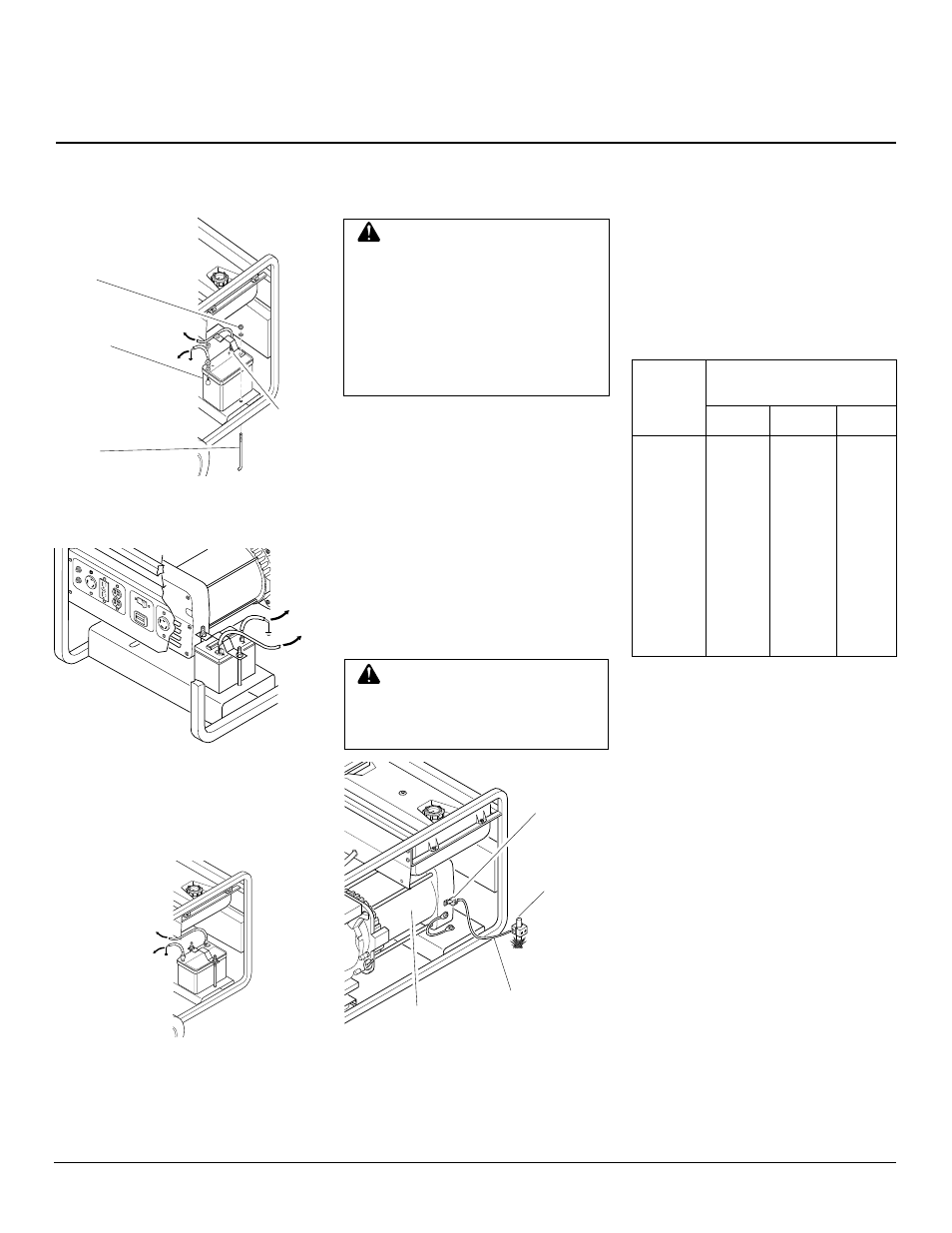 Owner’s manual, Battery, Generator grounding | Extension cords, Continued | Master Lock HWI3000 User Manual | Page 9 / 28