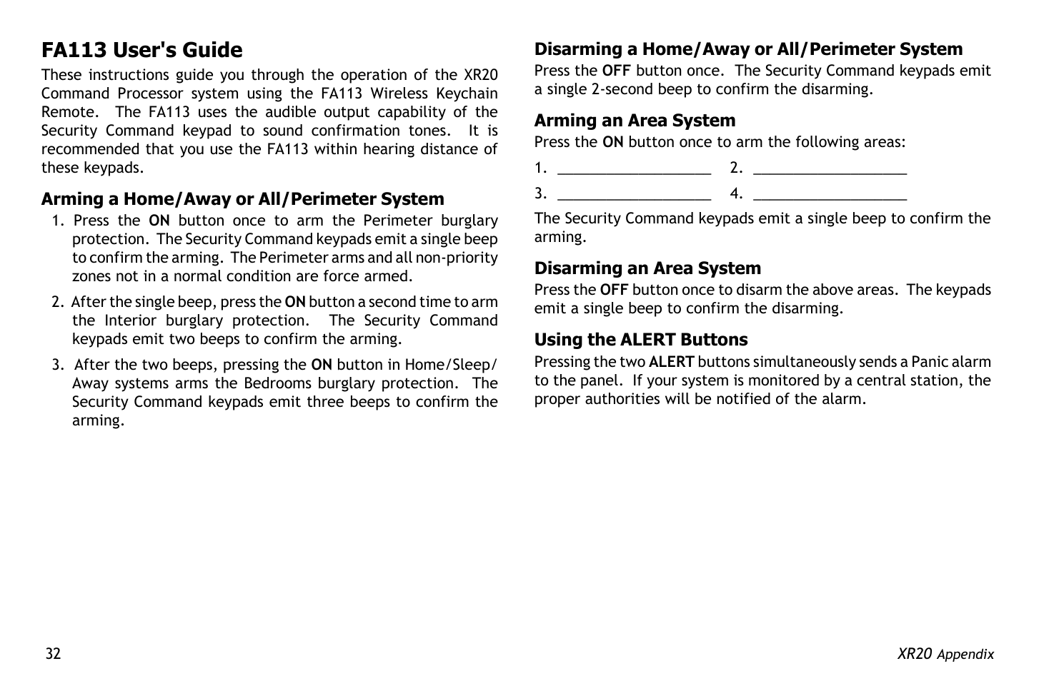 Fa113 user's guide | Master Lock XR20 User Manual | Page 36 / 44