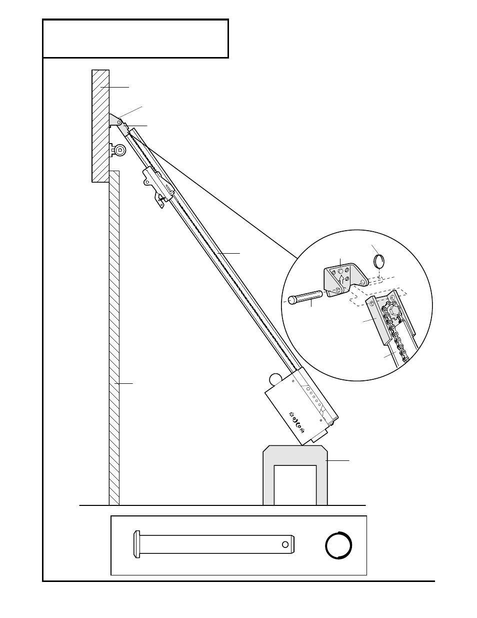 3) attach the rail to the header bracket, Installation step 3, Attach the rail to the header bracket | Master Lock ATS 211 User Manual | Page 10 / 32