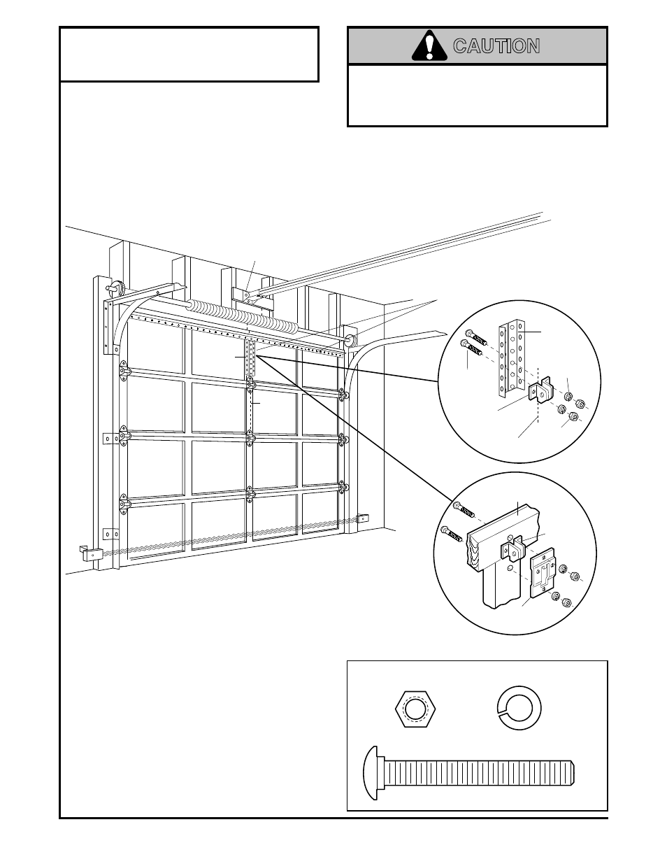 11) fasten door bracket & plate, Caution, Installation step 11 | Fasten door bracket & plate, Figure 1 figure 2 | Master Lock ATS 211 User Manual | Page 19 / 32