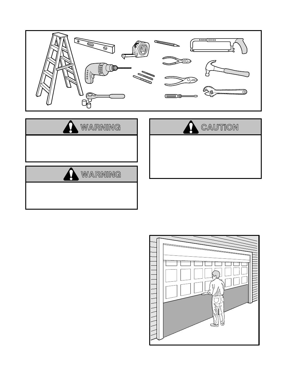 You'll need tools, Warning, Warning caution | Master Lock ATS 211 User Manual | Page 3 / 32