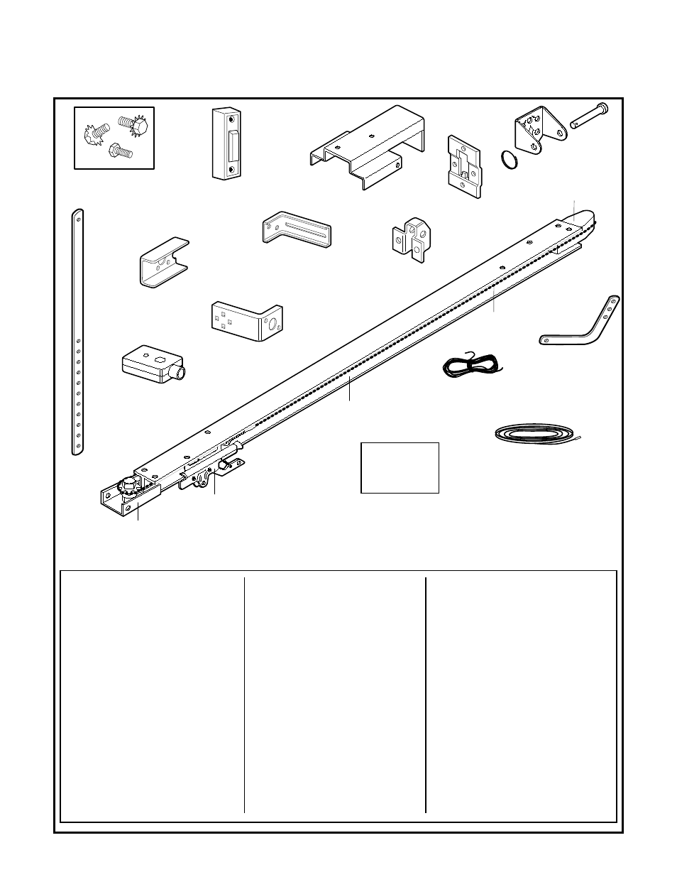 Opener carton inventory, Hardware inventory | Master Lock ATS 211 User Manual | Page 5 / 32