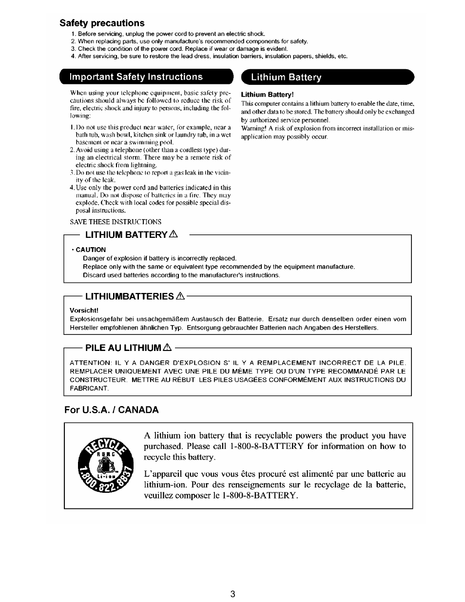 Matsushita CF-T5LWETZ1 2 User Manual | Page 3 / 104