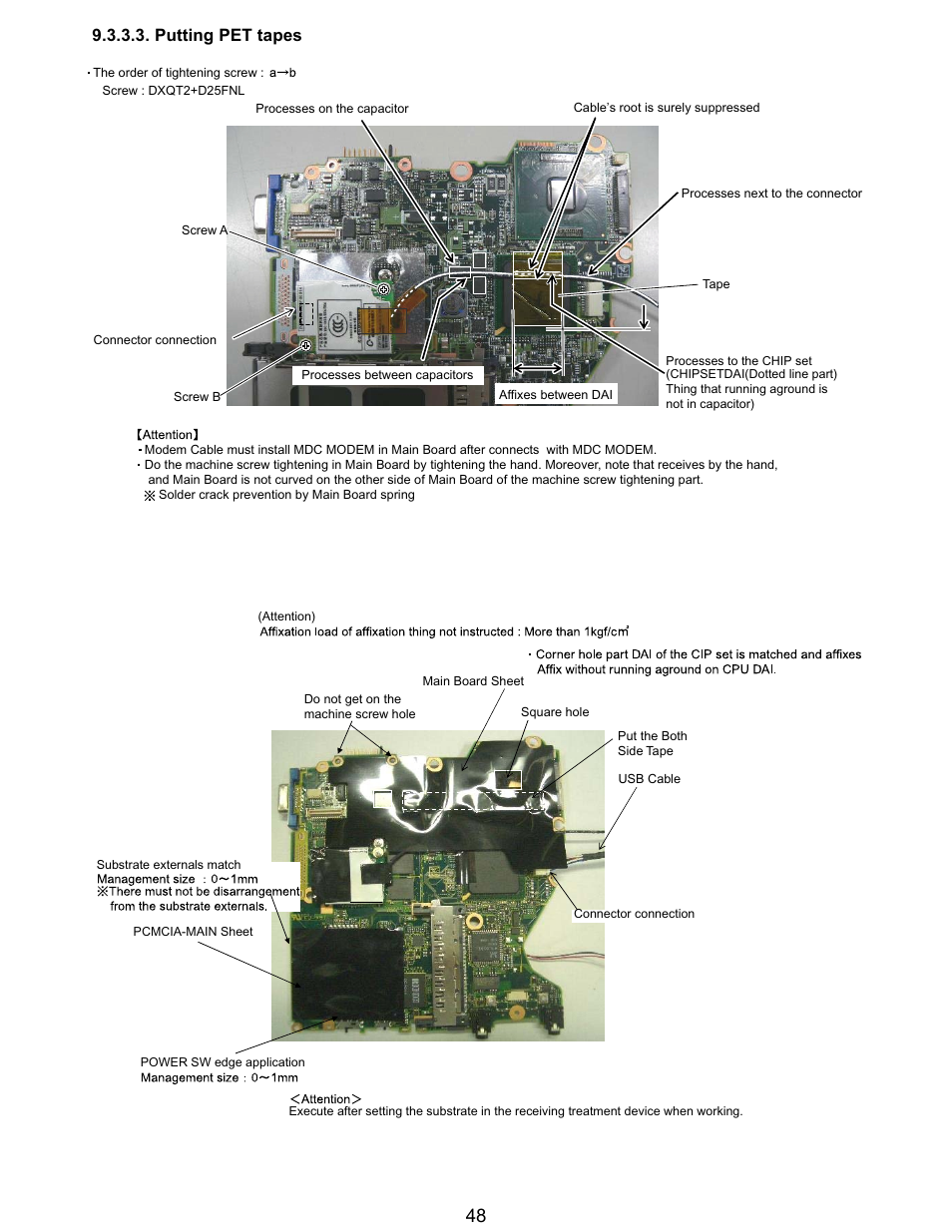 Putting pet tapes | Matsushita CF-T5LWETZ1 2 User Manual | Page 48 / 104