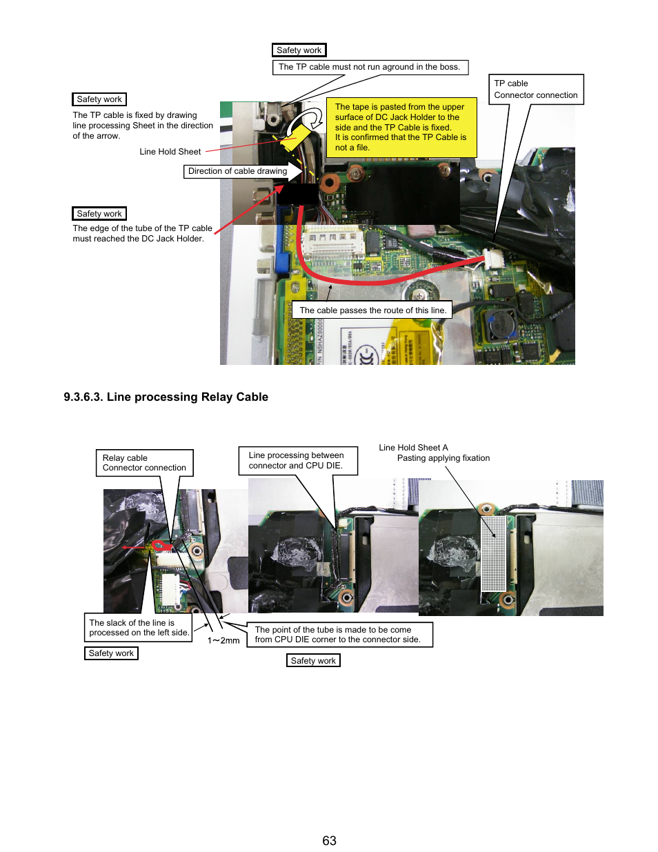Line processing relay cable | Matsushita CF-T5LWETZ1 2 User Manual | Page 63 / 104