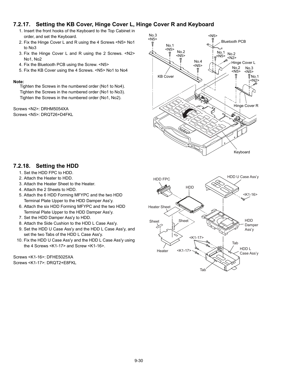 Setting the hdd | Matsushita CF-30 User Manual | Page 52 / 81