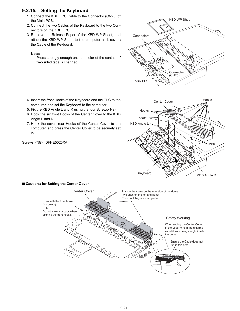 Setting the keyboard | Matsushita CF-74ECBAXBM User Manual | Page 43 / 50