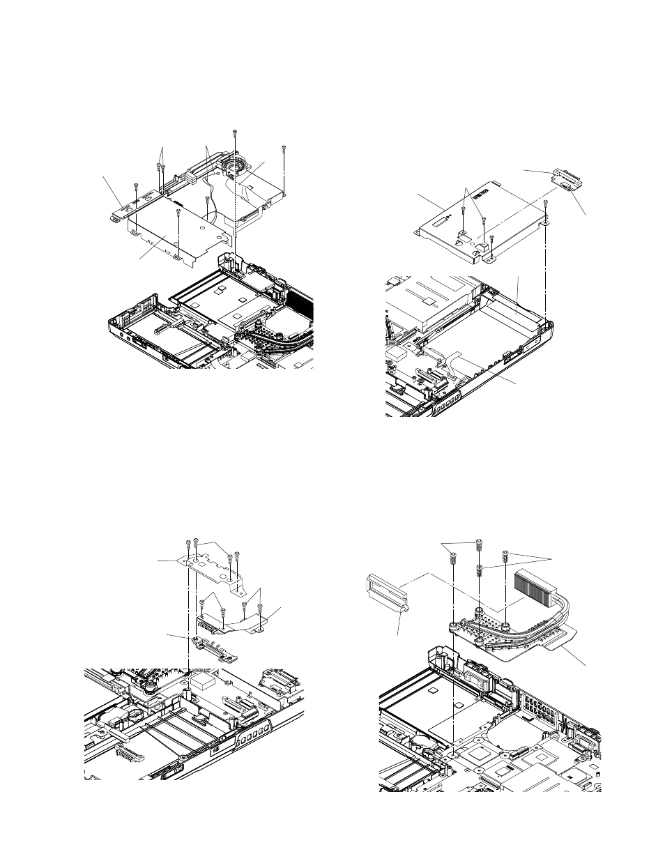 Removing the hinge support l and mp hold plate, Removing the battery connector ass’y, Removing the sc relay pcb and hdd hold plate | Removing the heat sink ass’y | Matsushita CF-52AJYZDZM User Manual | Page 33 / 87