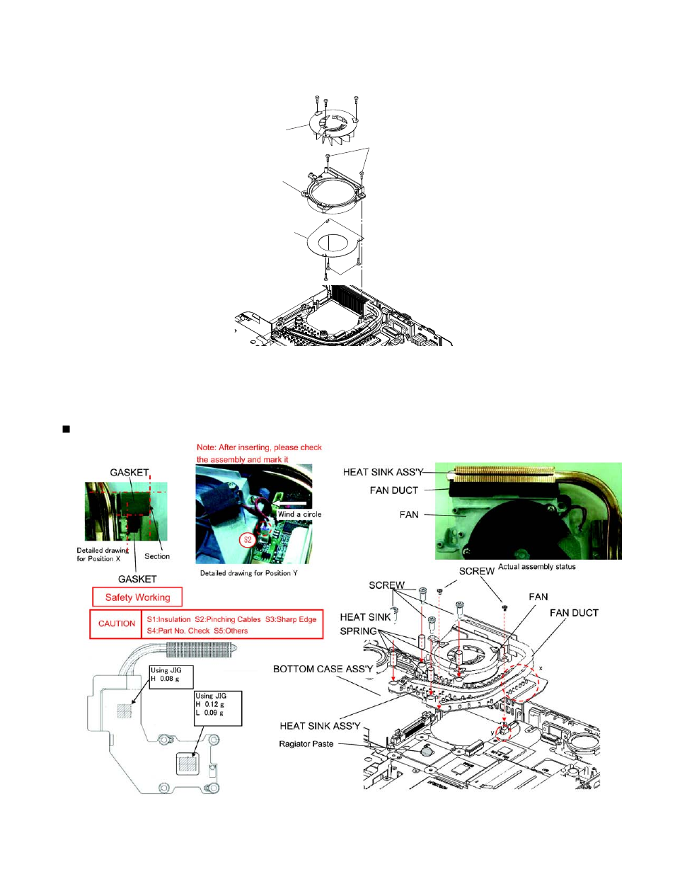 Setting the fan ass’y | Matsushita CF-52AJYZDZM User Manual | Page 39 / 87