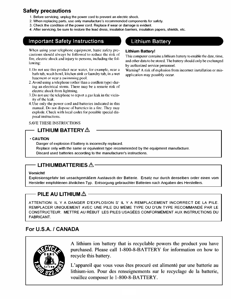 Matsushita CF-52AJYZDZM User Manual | Page 4 / 87