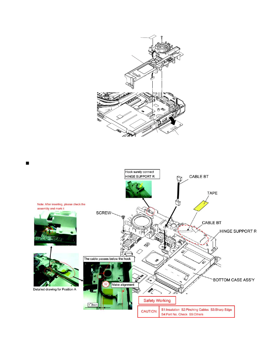 Setting the hinge cover r | Matsushita CF-52AJYZDZM User Manual | Page 43 / 87