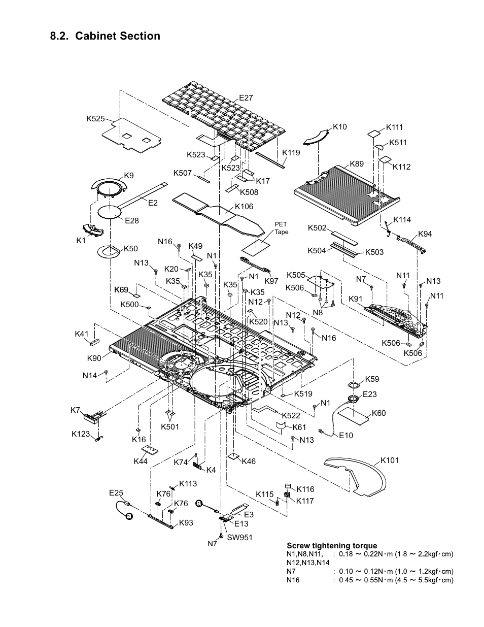 Cabinet section | Matsushita CF-W4HWEZZBM User Manual | Page 59 / 64