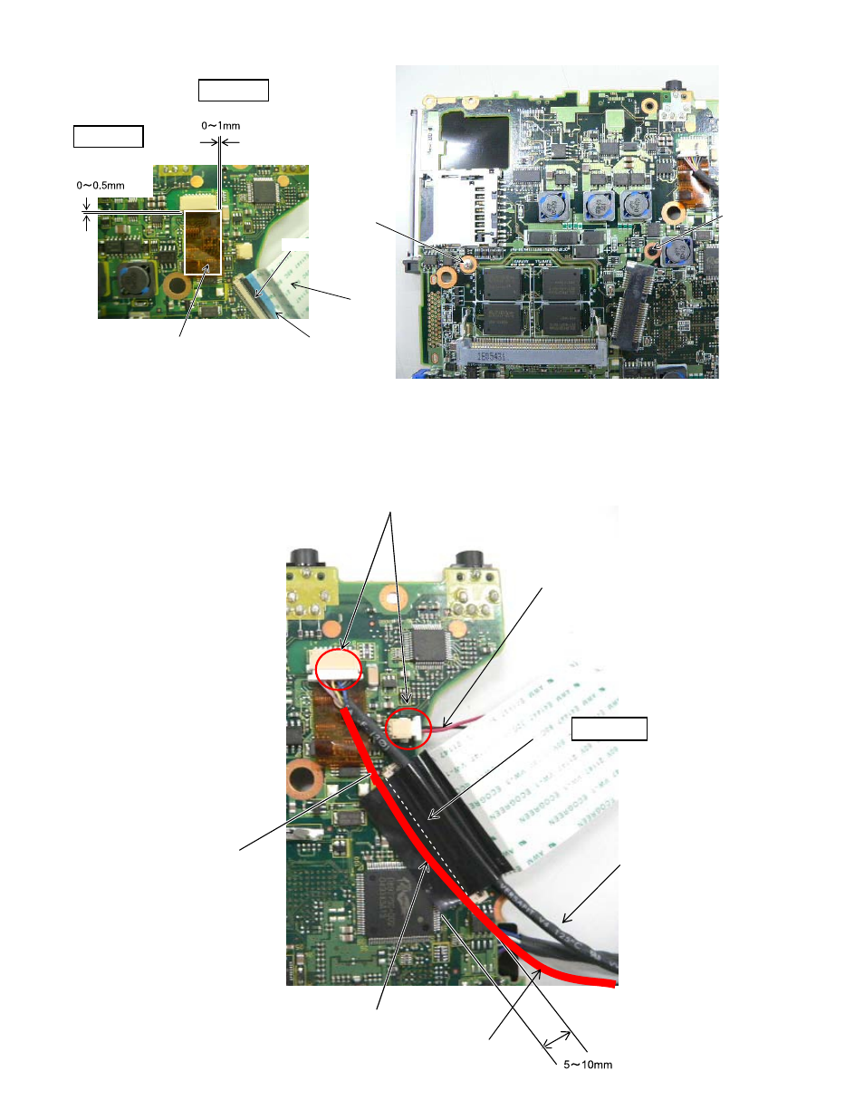 Screw tightening of main board, Line processing lan cable | Matsushita CF-W5LWEZZ1 2 User Manual | Page 52 / 117