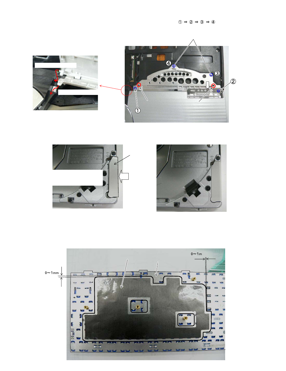 Assembly of the disk cover and antenna cover r, Assembly of the keyboard | Matsushita CF-W5LWEZZ1 2 User Manual | Page 76 / 117