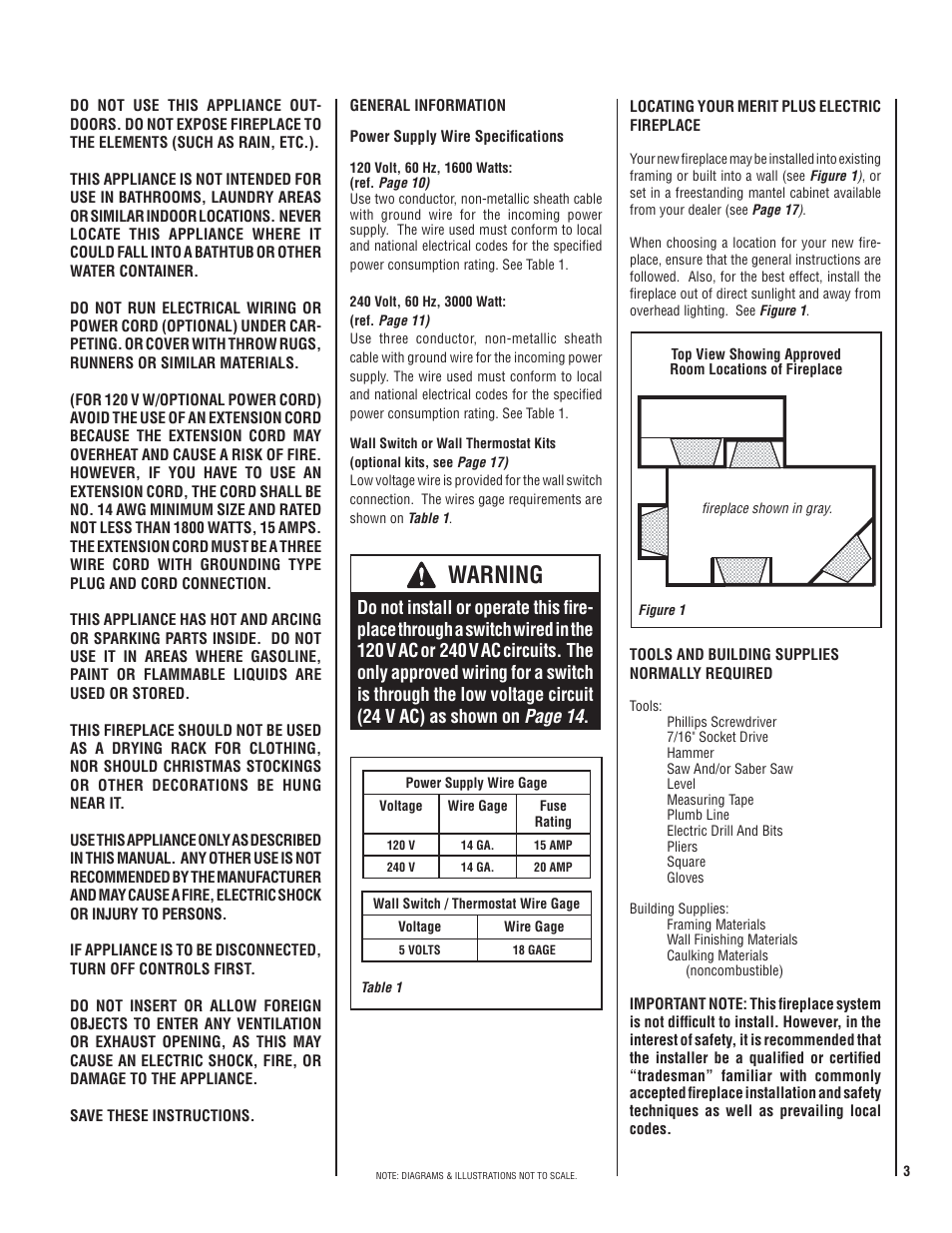 Warning | Matsushita MPE-33R User Manual | Page 3 / 20