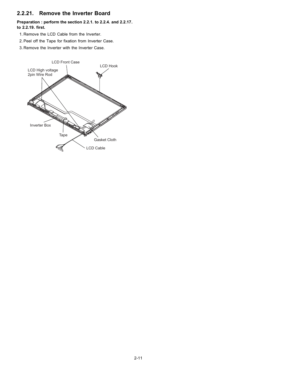 Remove the inverter board | Matsushita CF-W4GWCZZ User Manual | Page 20 / 68