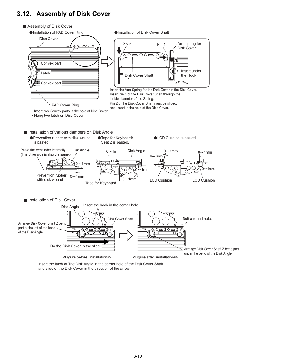 Assembly of disk cover | Matsushita CF-W4GWCZZ User Manual | Page 30 / 68