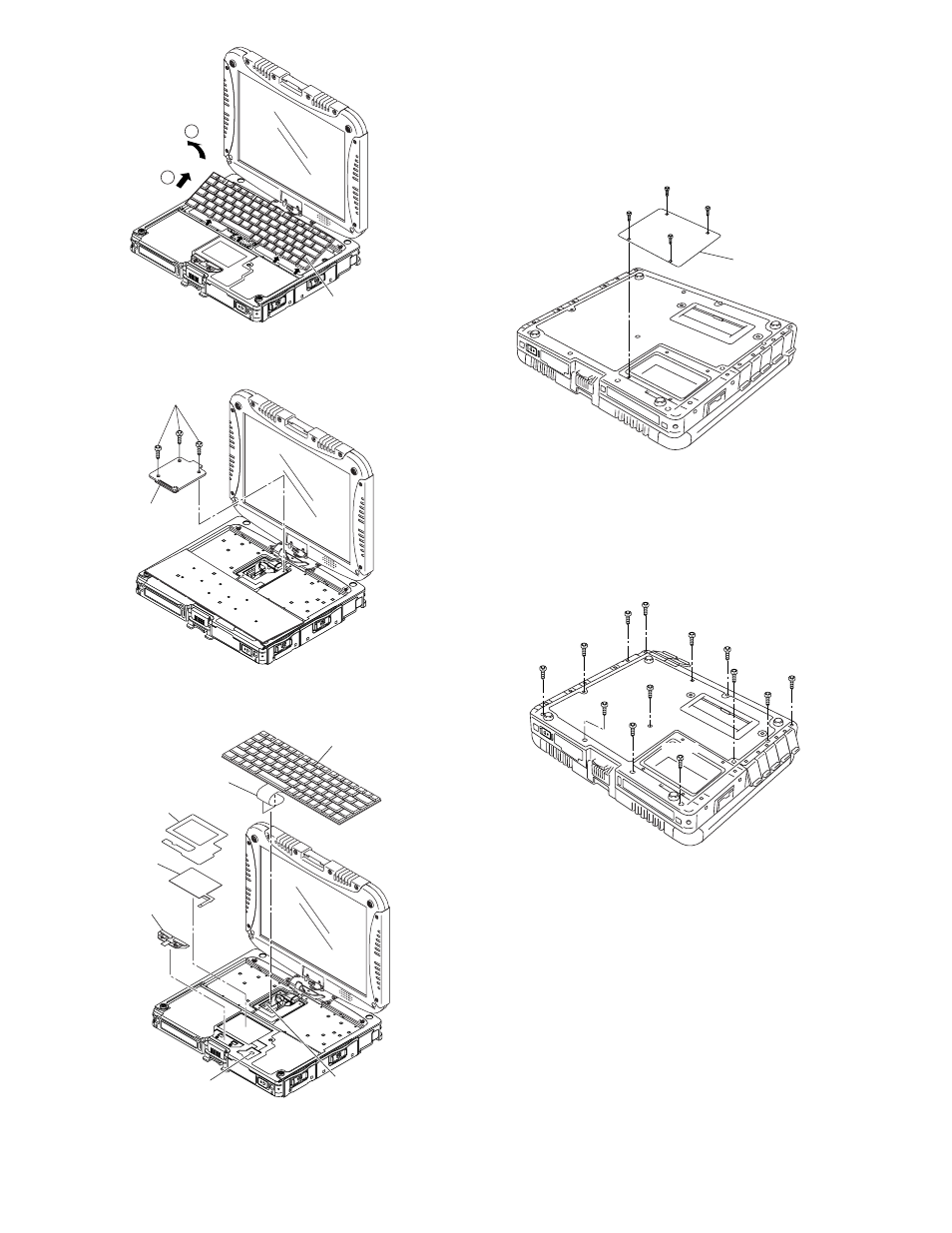 Removing the dimm lid assíy, Removing the rear cabinet | Matsushita CF-19FHGAX User Manual | Page 24 / 90