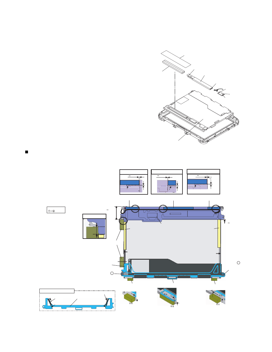 Reassembly instructions, Attention when cf-19 series is repaired, Setting up the inverter ass'y and lcd unit | Matsushita CF-19FHGAX User Manual | Page 31 / 90