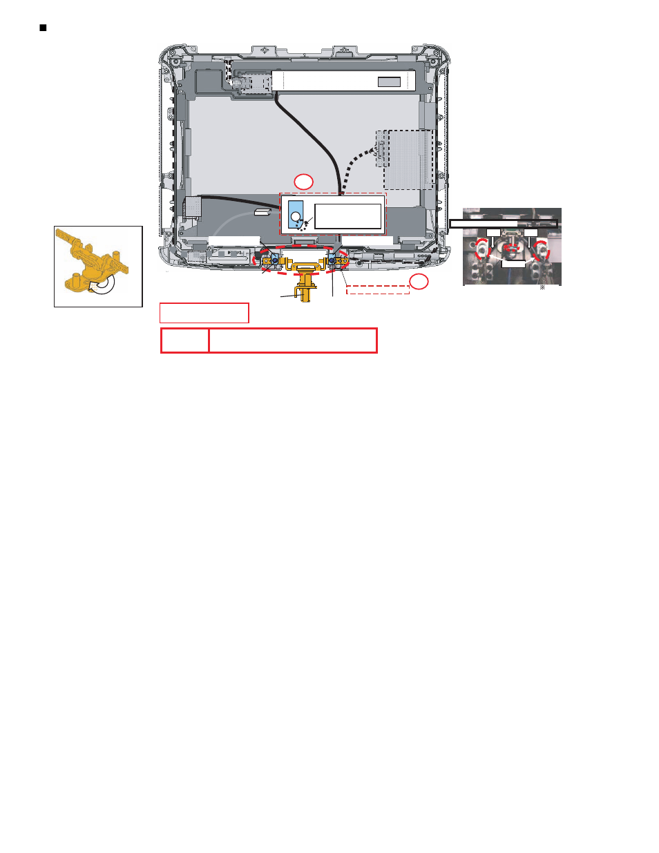 Assembly of lcd hinge, Safety working, Caution | Matsushita CF-19FHGAX User Manual | Page 38 / 90