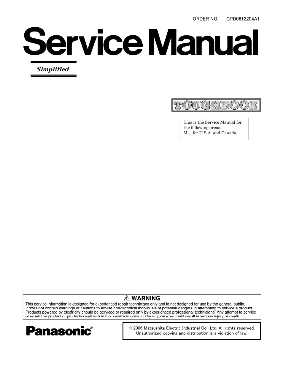 Matsushita CF-30CTQAZBM User Manual | 66 pages