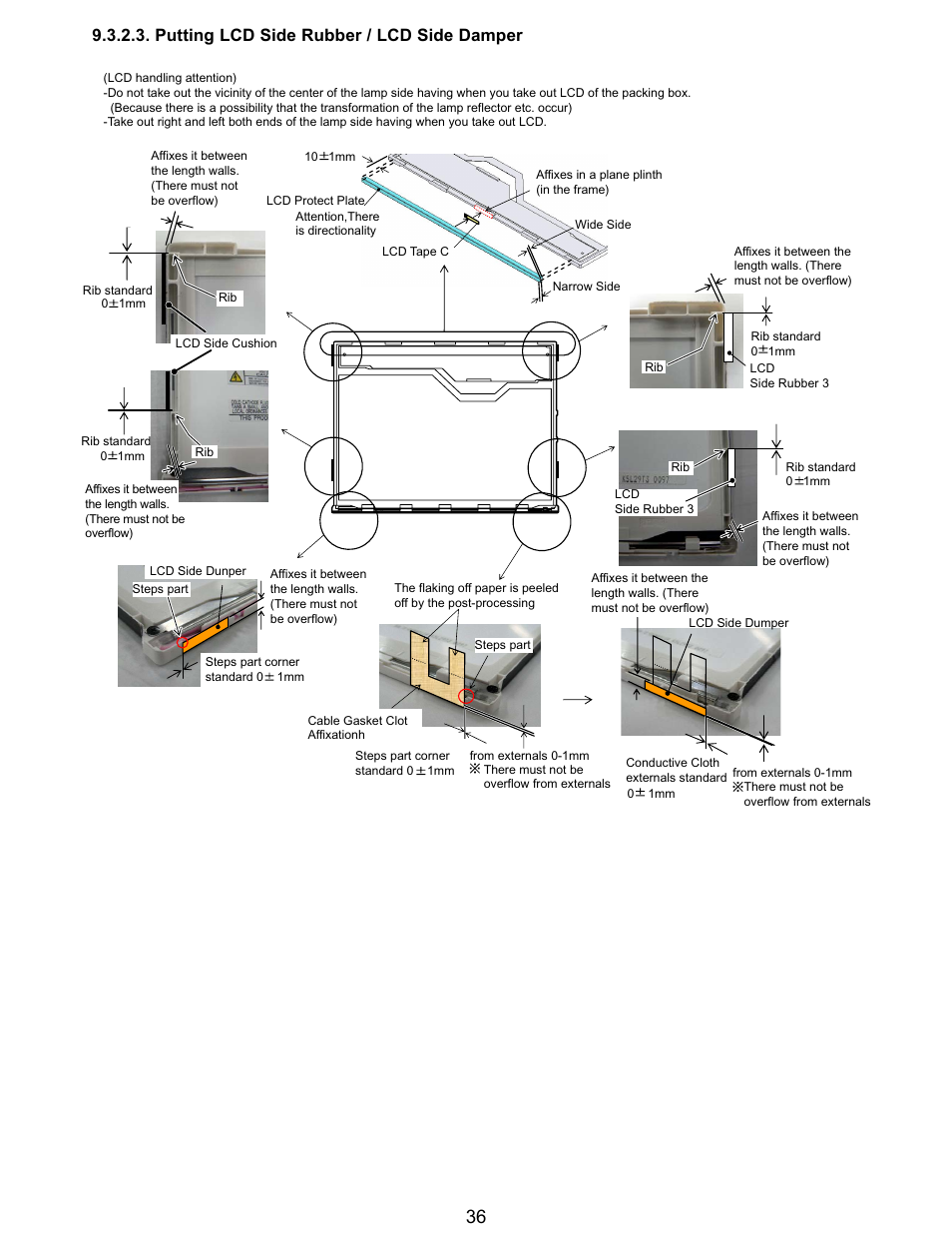 Putting lcd side rubber / lcd side damper | Matsushita CF-Y5LWVYZ 1 2 User Manual | Page 36 / 96