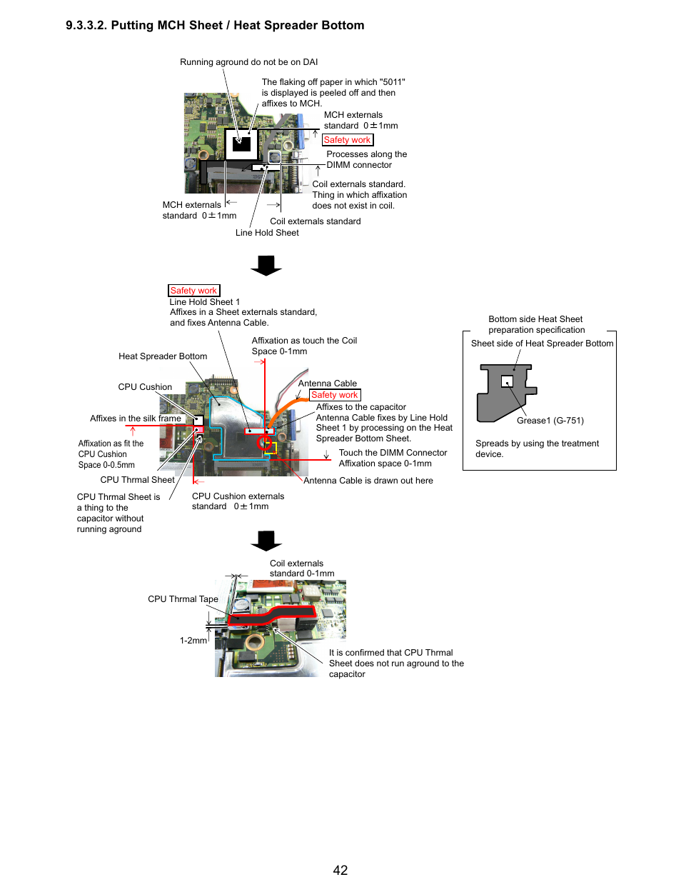 Putting mch sheet / heat spreader bottom | Matsushita CF-Y5LWVYZ 1 2 User Manual | Page 42 / 96