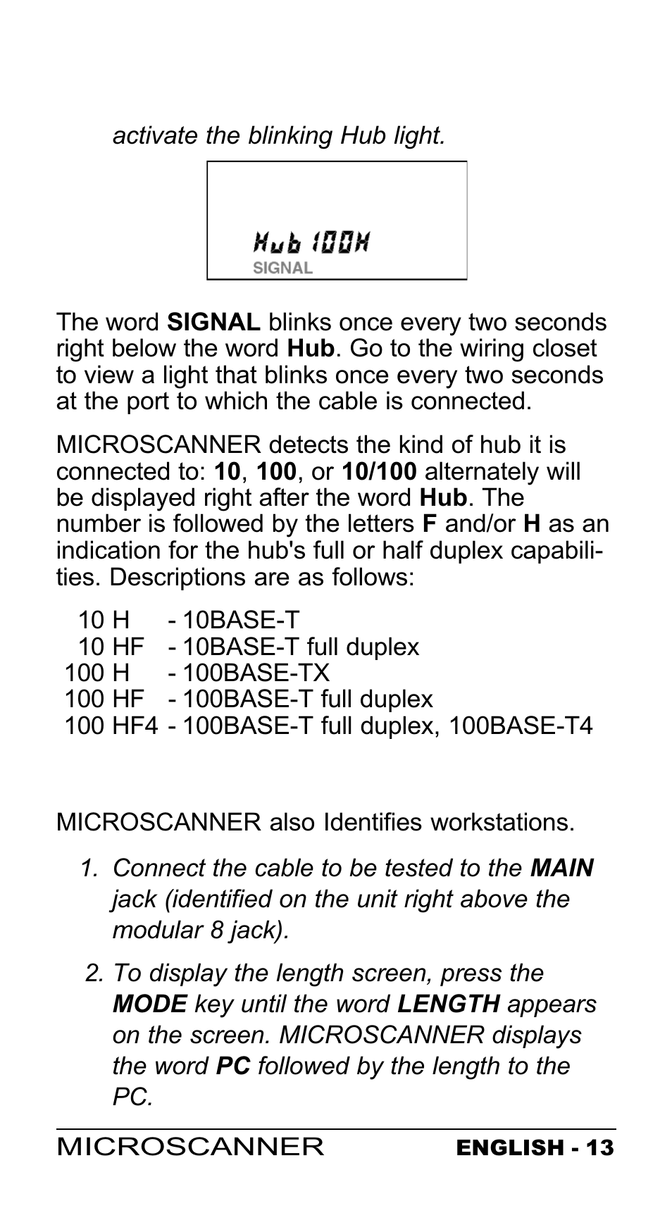 Microtest MICROSCANNER User Manual | Page 13 / 20