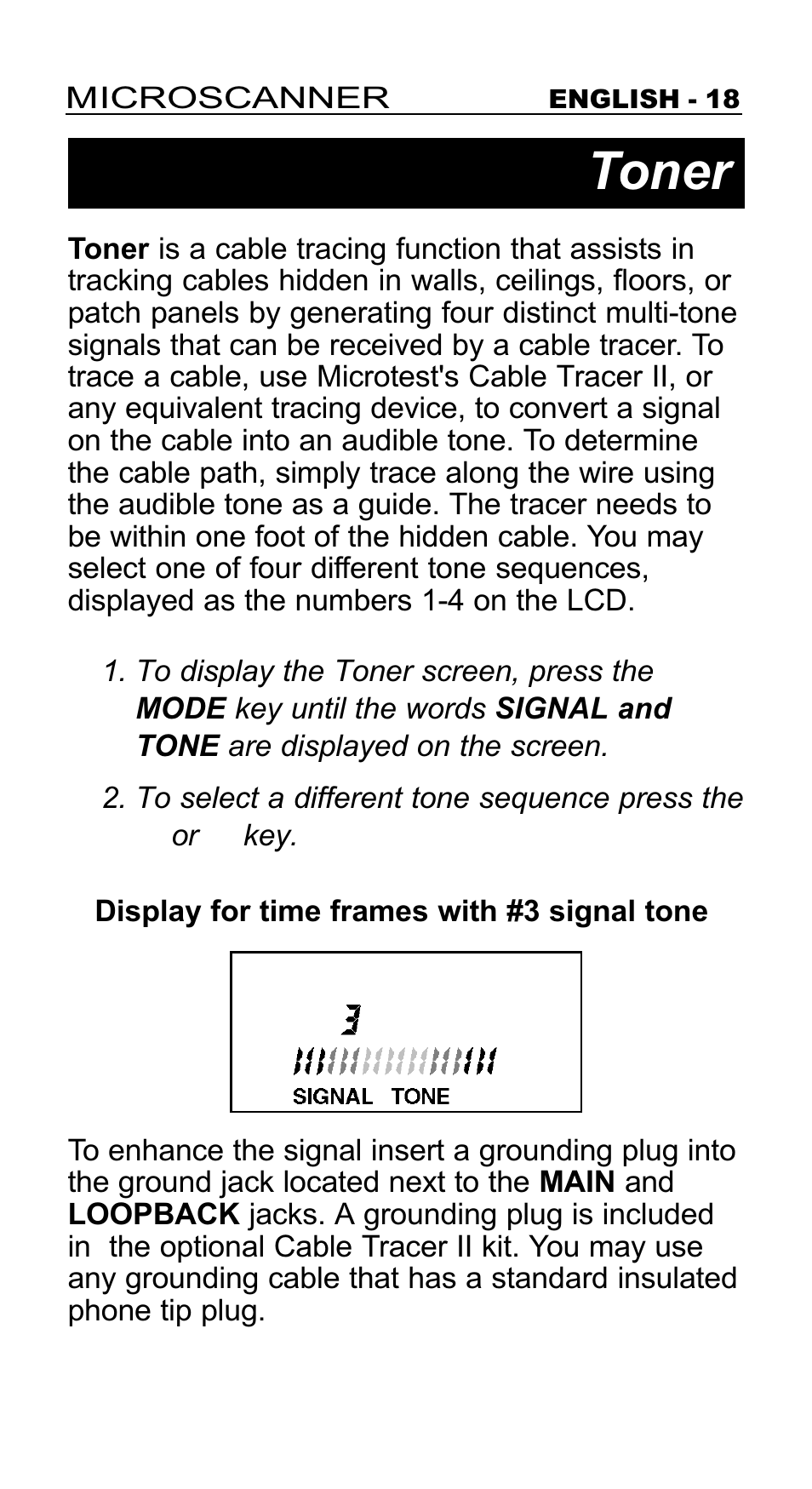 Toner, Technical specifications | Microtest MICROSCANNER User Manual | Page 18 / 20