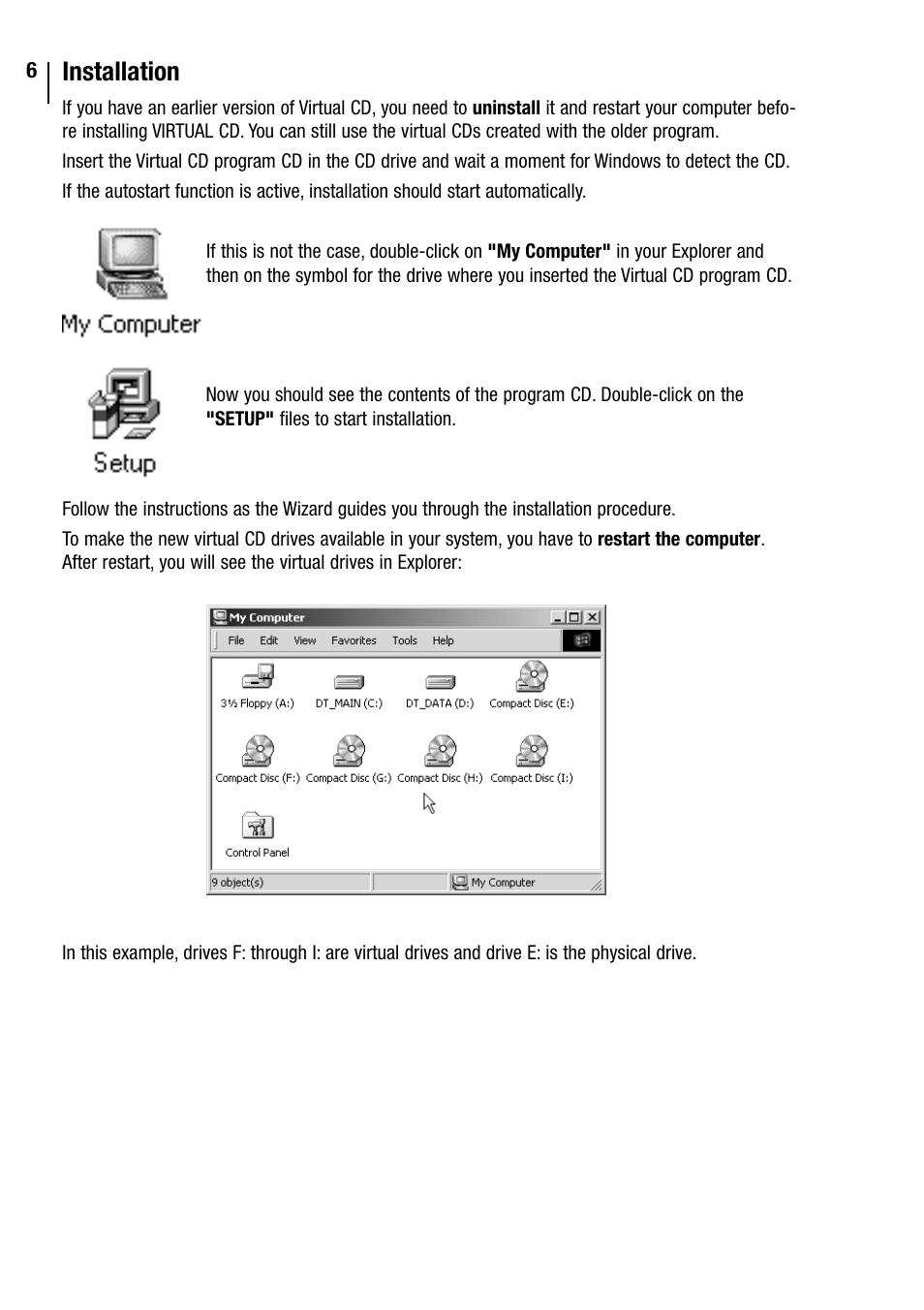 Installation | Microtest VIRTUAL CD v3 User Manual | Page 6 / 18