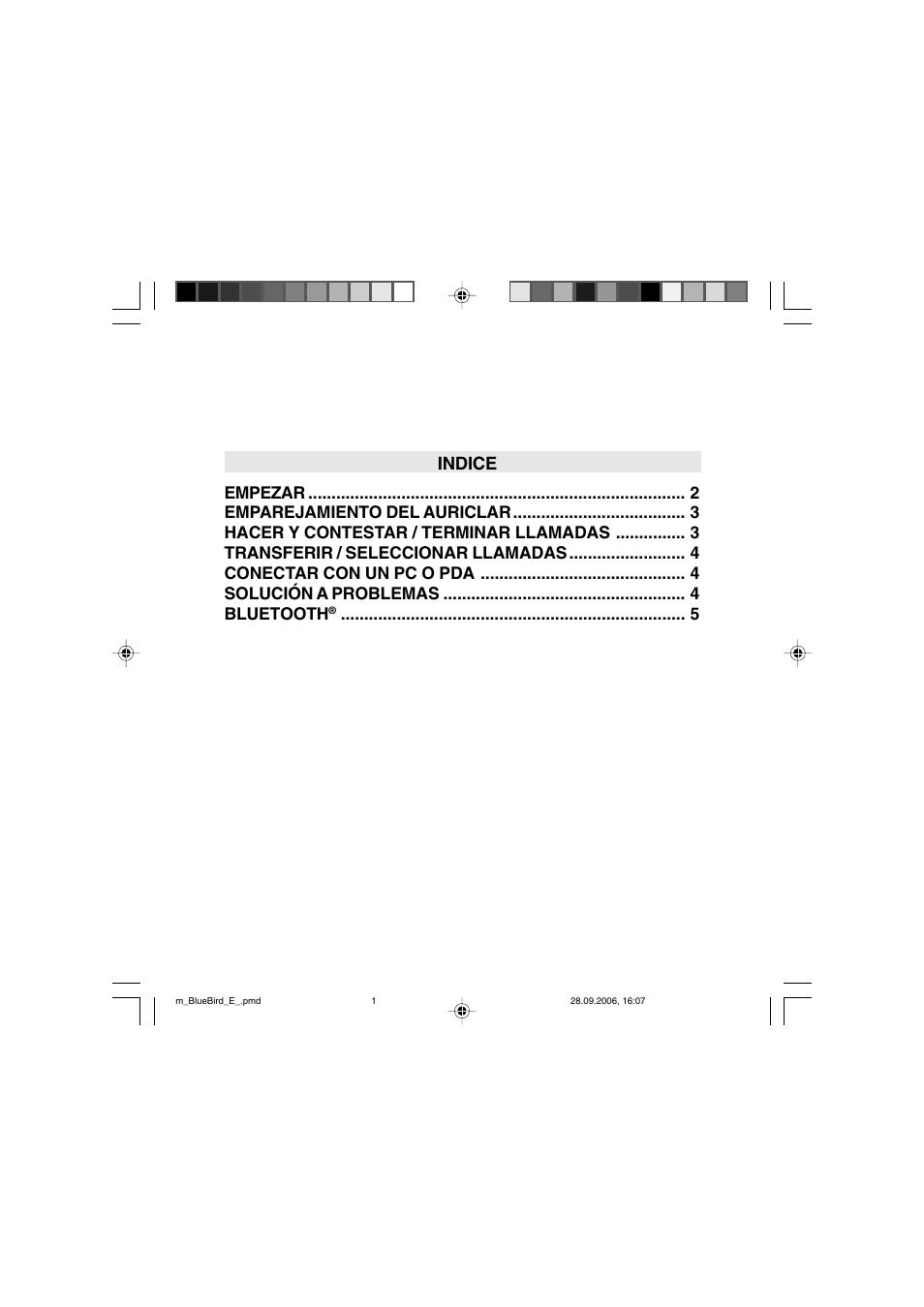 Indice | Mr Handsfree Bluetooth Wireless Headset User Manual | Page 28 / 92