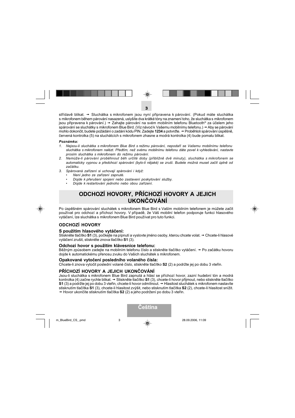 Čeština | Mr Handsfree Bluetooth Wireless Headset User Manual | Page 68 / 92