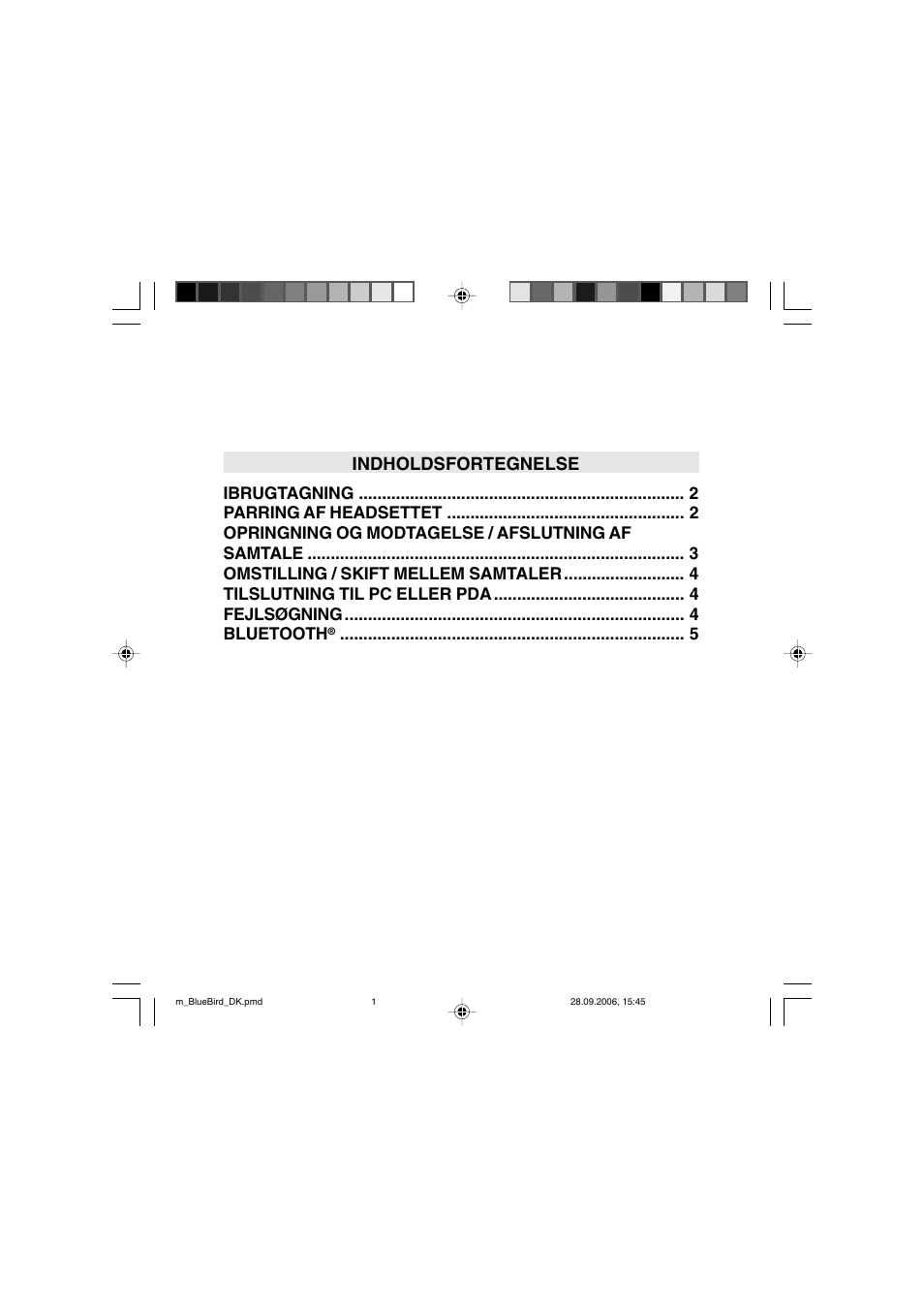 Indholdsfortegnelse | Mr Handsfree Bluetooth Wireless Headset User Manual | Page 86 / 92