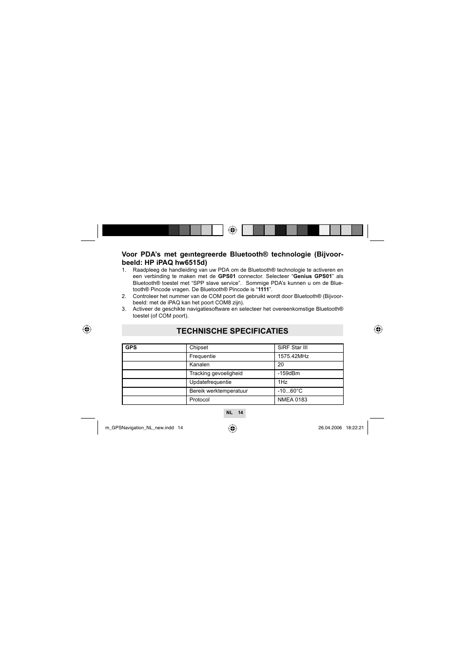 Technische specificaties | Mr Handsfree GPS01 User Manual | Page 16 / 66