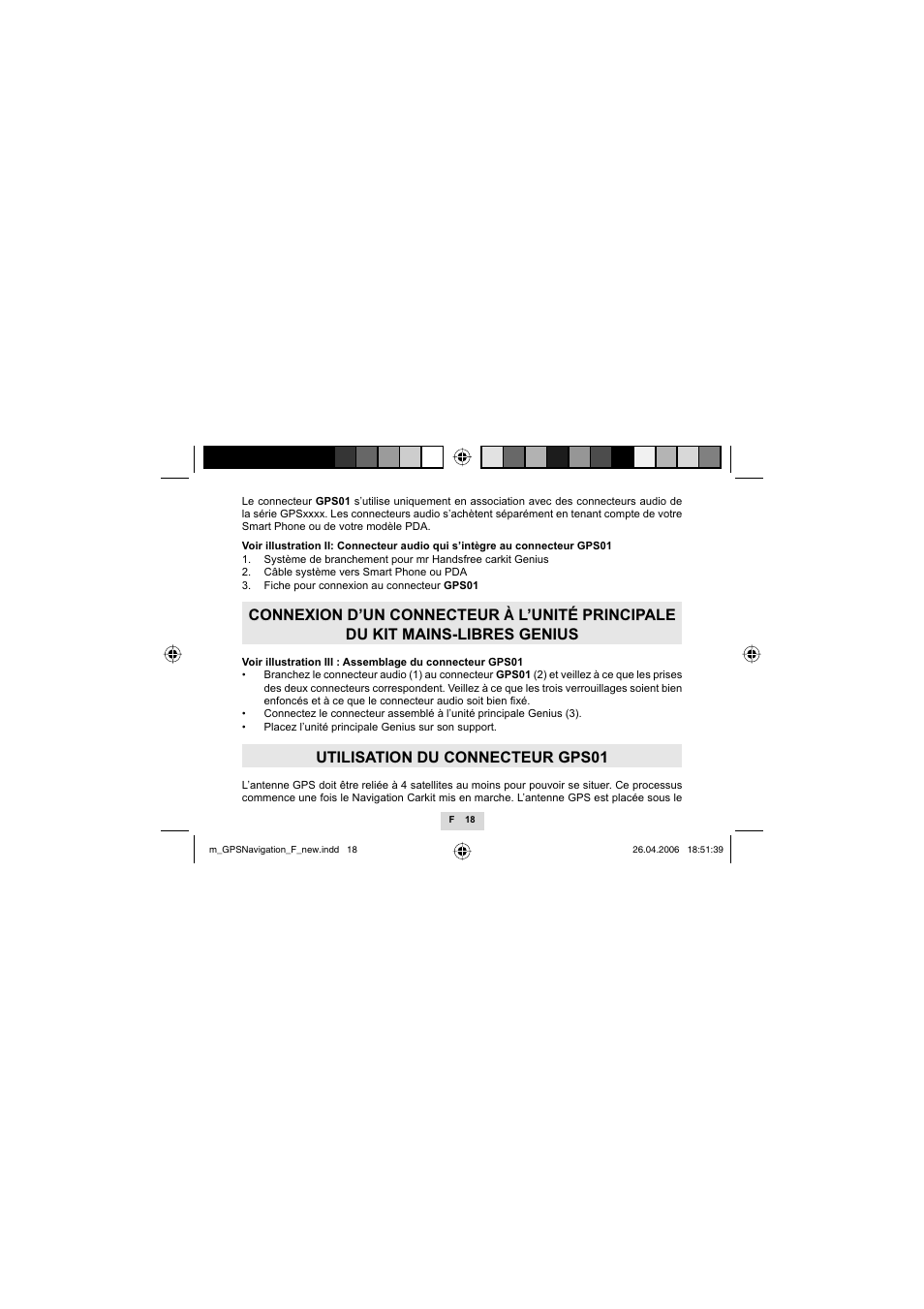 Utilisation du connecteur gps01 | Mr Handsfree GPS01 User Manual | Page 20 / 66