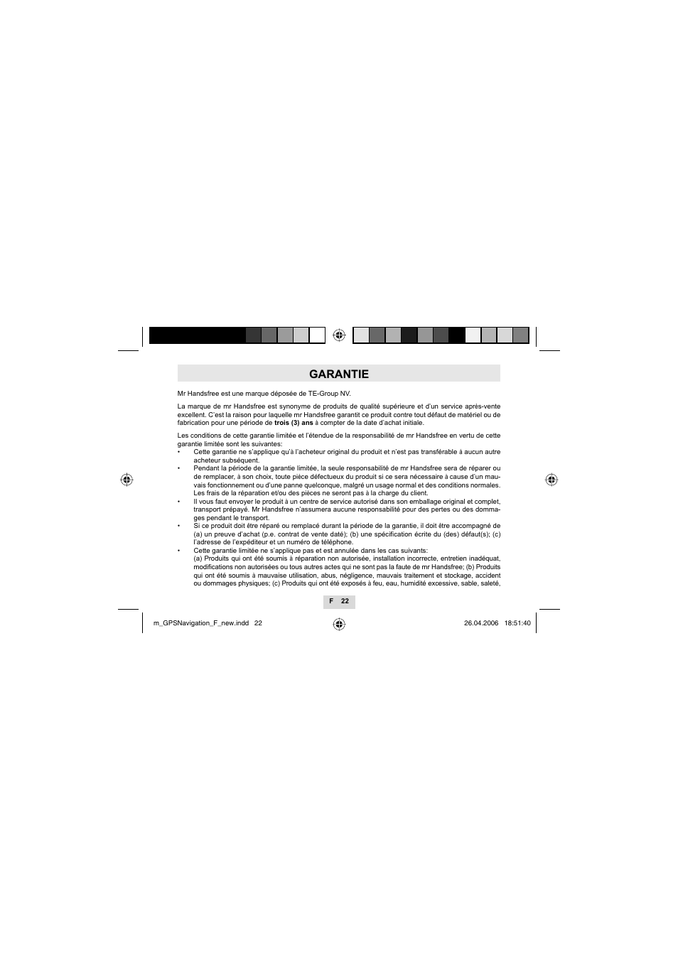 Garantie | Mr Handsfree GPS01 User Manual | Page 24 / 66
