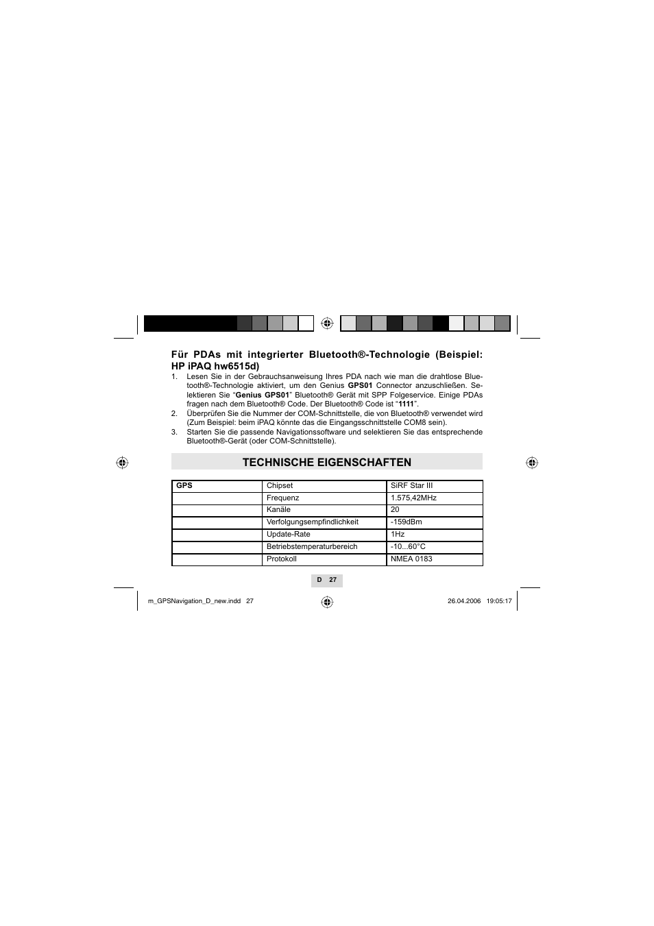 Technische eigenschaften | Mr Handsfree GPS01 User Manual | Page 29 / 66