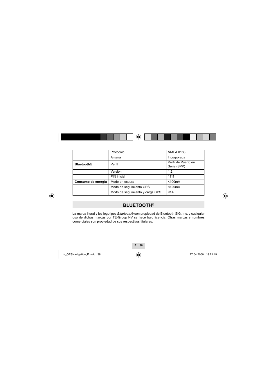 Bluetooth | Mr Handsfree GPS01 User Manual | Page 40 / 66