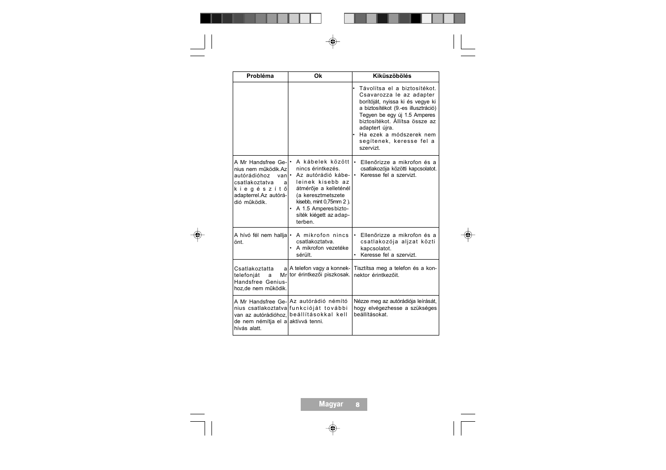 Magyar | Mr Handsfree Genius User Manual | Page 82 / 119